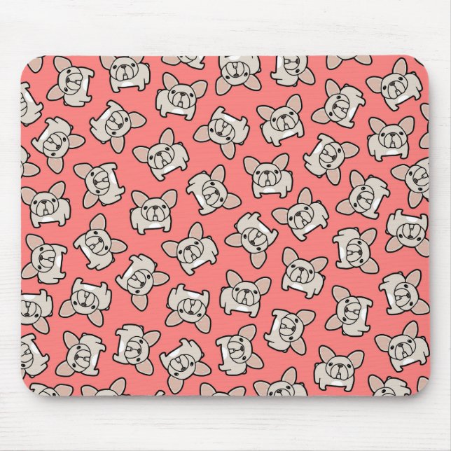 Cream Frenchie Mouse Pad (Front)