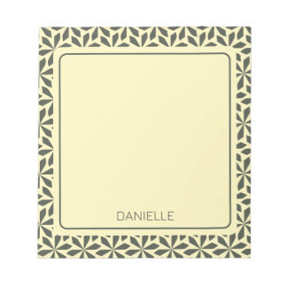  cream geometric design notepad