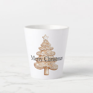 Cream Gingerbread Christmas Tree Latte Mug
