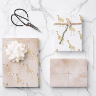 Cream Giraffe       Wrapping Paper Sheet