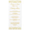Cream Gold Floral Damask Wedding Menu