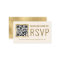 Cream Gold Foil QR Code RSVP Wedding Website
