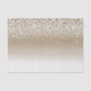 Cream Gold Glitz Glitter Bridal Shower Tissue Paper
