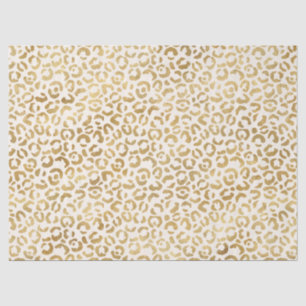  Cream Gold Leopard Print      Tissue Paper