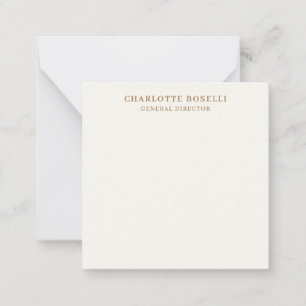 Cream Gold Serif Font Professional Name Position Card
