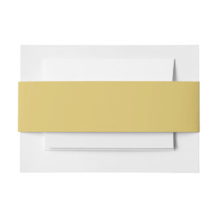 Cream Gold Solid Color Invitation Belly Band
