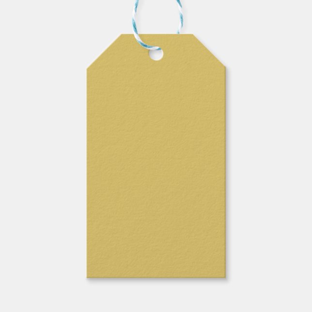 Cream Gold Solid Colour Gift Tags (Front)