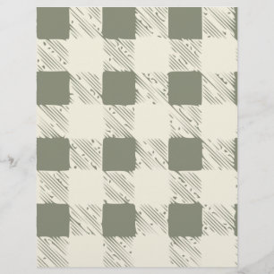 Cream & Green Scrapbook Paper