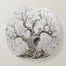 Cream, Grey, and Brown Tree of Life