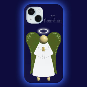 Cream Guardian Angel (double-sided) iPhone 15 Case