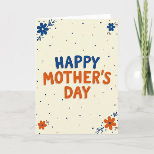 Cream Happy Mothers Day Card
