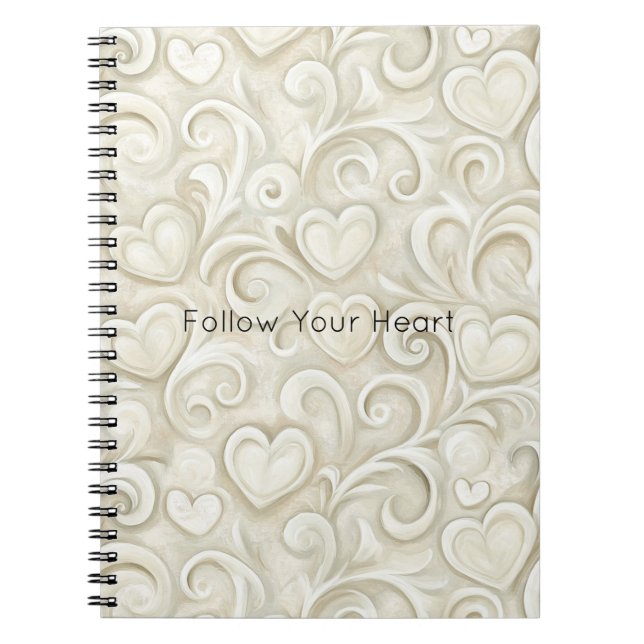 Cream Hearts Notebook (Front)