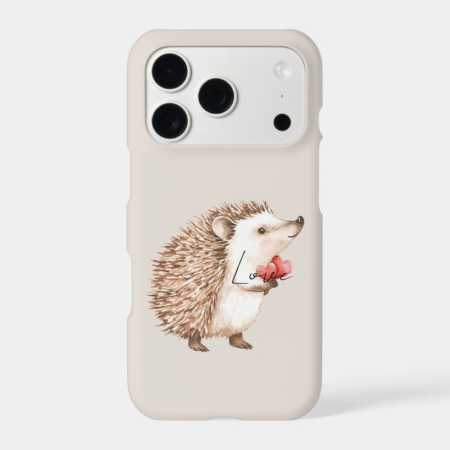 Cream Hedgehog Hearts Love (Back)