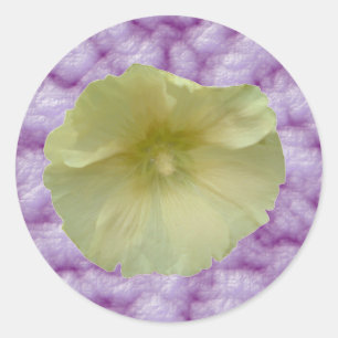 Cream Hollyhcok Sticker