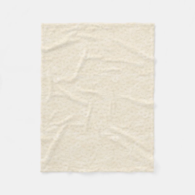 Cream Hoops Sequins Sparkle Shiny Shimmer Glitter Fleece Blanket (Front)