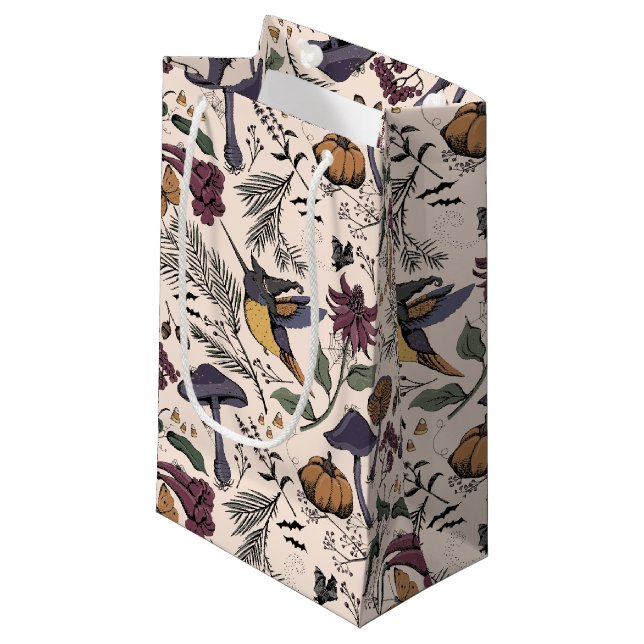 Cream Hummingbird Garden Gift Bag (Front Angled)