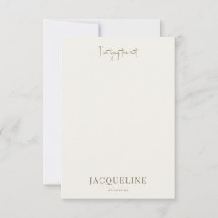 Cream I'm Tying the Knot Shower Thank You Card