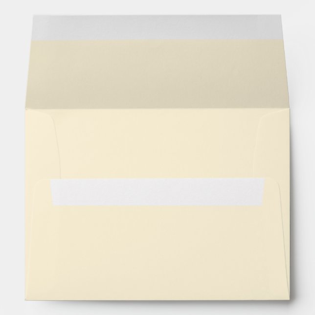 Cream Ivory Beige Off White 5x7 A7 Inside Colour Envelope (Back (Bottom))