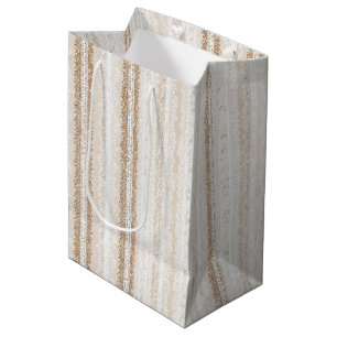Cream Ivory Faux Lace Bridal Shower Medium Gift Bag