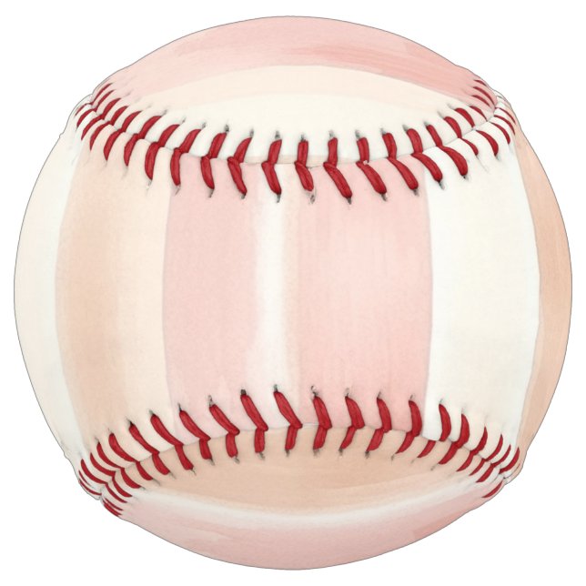 Cream Ivory Pink Stripes Softball (Front)
