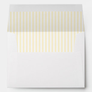 Cream Ivory Vertical Stripe Lined Envelope