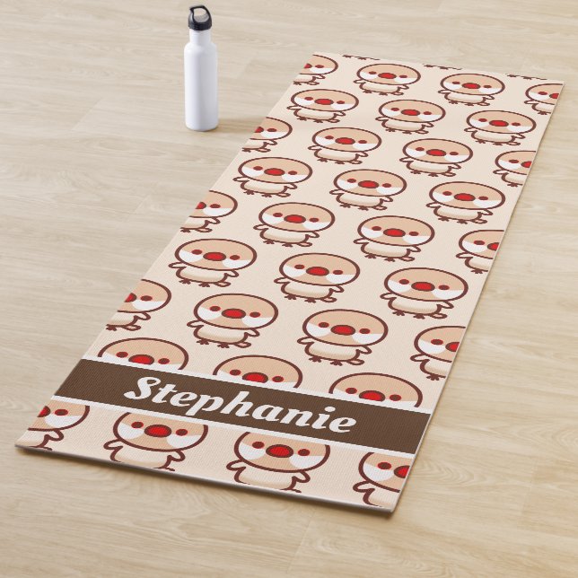 Cream Java sparrow Yoga Mat (In Situ)