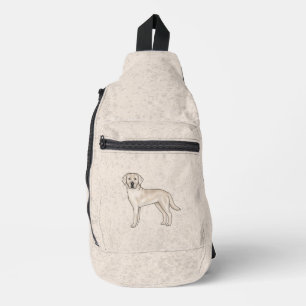 Cream Labrador Retriever Cute Cartoon Lab Dog Sling Bag