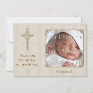 Cream Lace2 Religious Photo Card