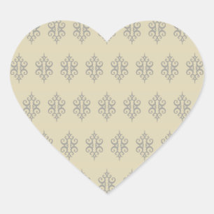 Cream Lace Heart Stickers