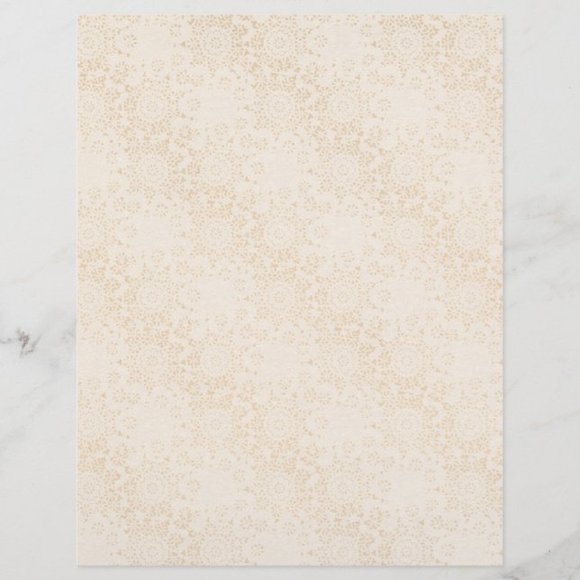 Cream Lace Scrapbook Paper (Front)