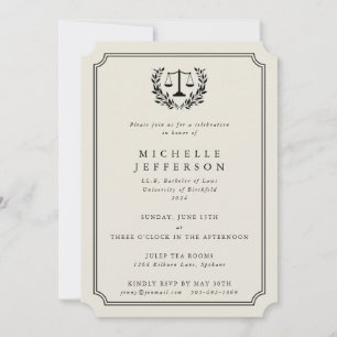 Cream Law School Graduation Announcement