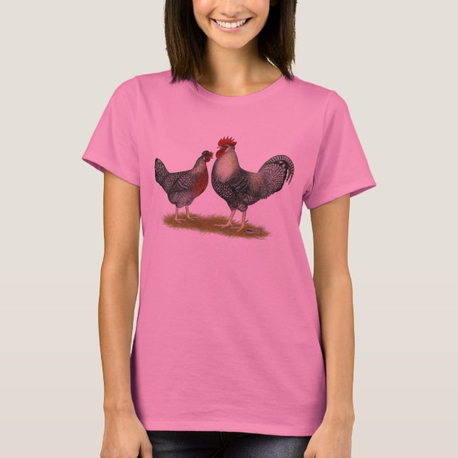 Cream Legbar Chickens T-Shirt (Front)