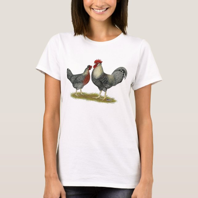 Cream Legbar Chickens T-Shirt (Front)