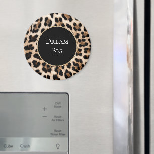Cream Leopard Animal Magnet