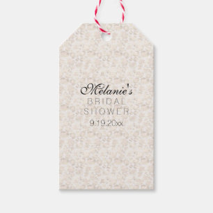 Cream Leopard Print Bridal Shower Gift Tags