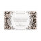 Cream Leopard Print Hair Stylist Appointment Cards