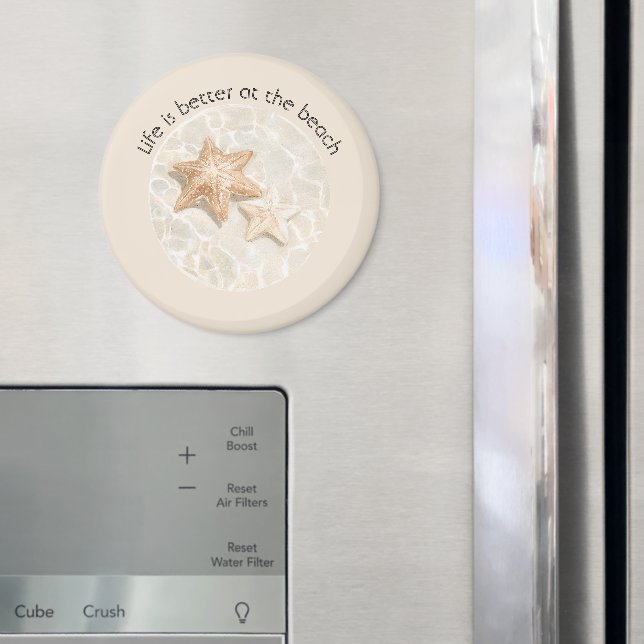 Cream Life is Better at the Beach Starfish Magnet (In Situ (Fridge))