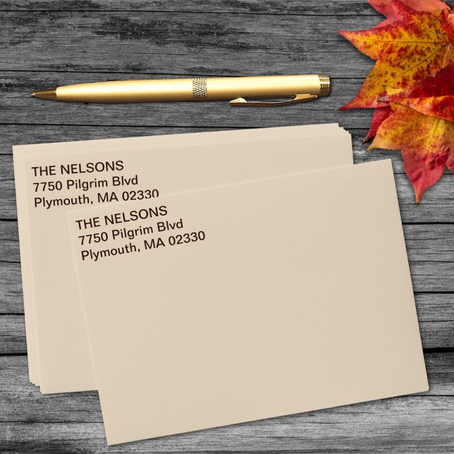 Cream Light Tan Coloured Pre-Addressed Envelope (Creator Uploaded)