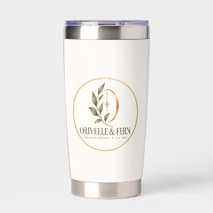 Cream logo business corporate insulated tumbler