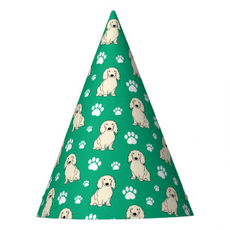 Cream Long-haired Dachshund Party Hat