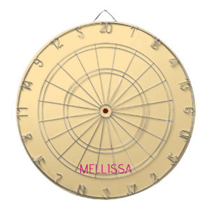 Cream minimalist custom name dartboard