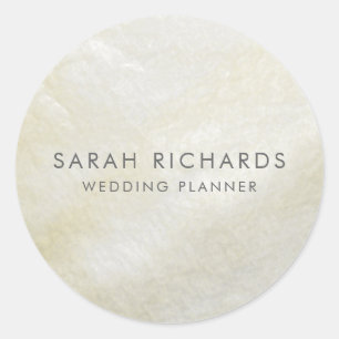 Cream Mother of Pearl Pretty Shell Classic Round Sticker