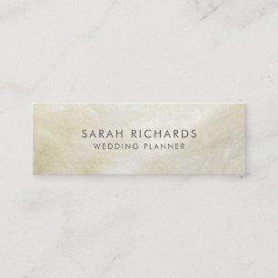 Cream Mother of Pearl Simple Shell Mini Business Card