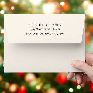 Cream Neutral Christmas Envelope
