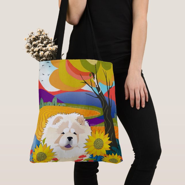 CREAM OF THE CROP -Chow- tote or crossbody bag (Close Up)