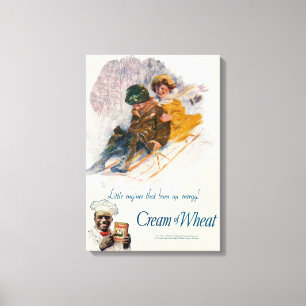 CREAM OF WHEAT "LIL' ENGINES" WINTER FUN CANVAS PRINT