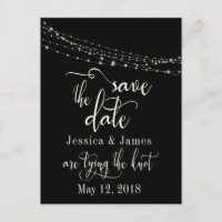 Cream on Black 32 with Lights Save the Date
