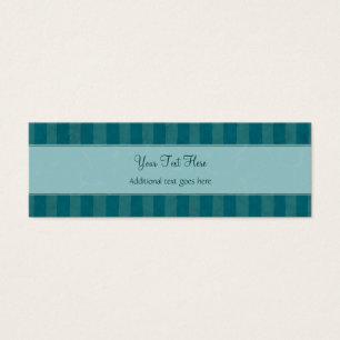 Cream on Teal Floral Wisps & Stripes with Monogram