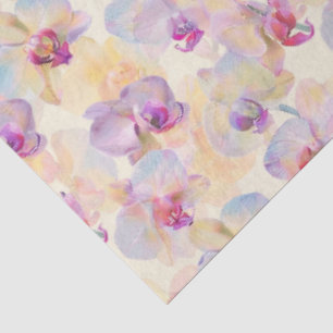 Cream Orchid Decoupage Tissue Paper