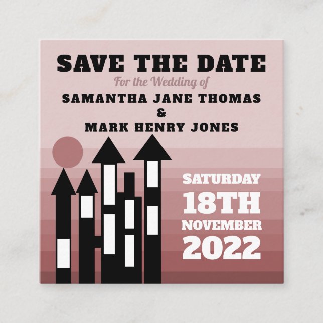 Cream Oriental Palace, Save the Date Enclosure Card (Front)